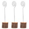 10pcs Place Card Holders Fashionable Simple Secure Fix Cute Table Number Holder with Wooden Base for Office Anniversary