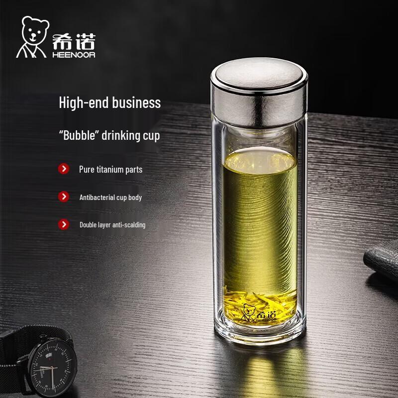 Heenoor Double-Layer Glass Tea Cup