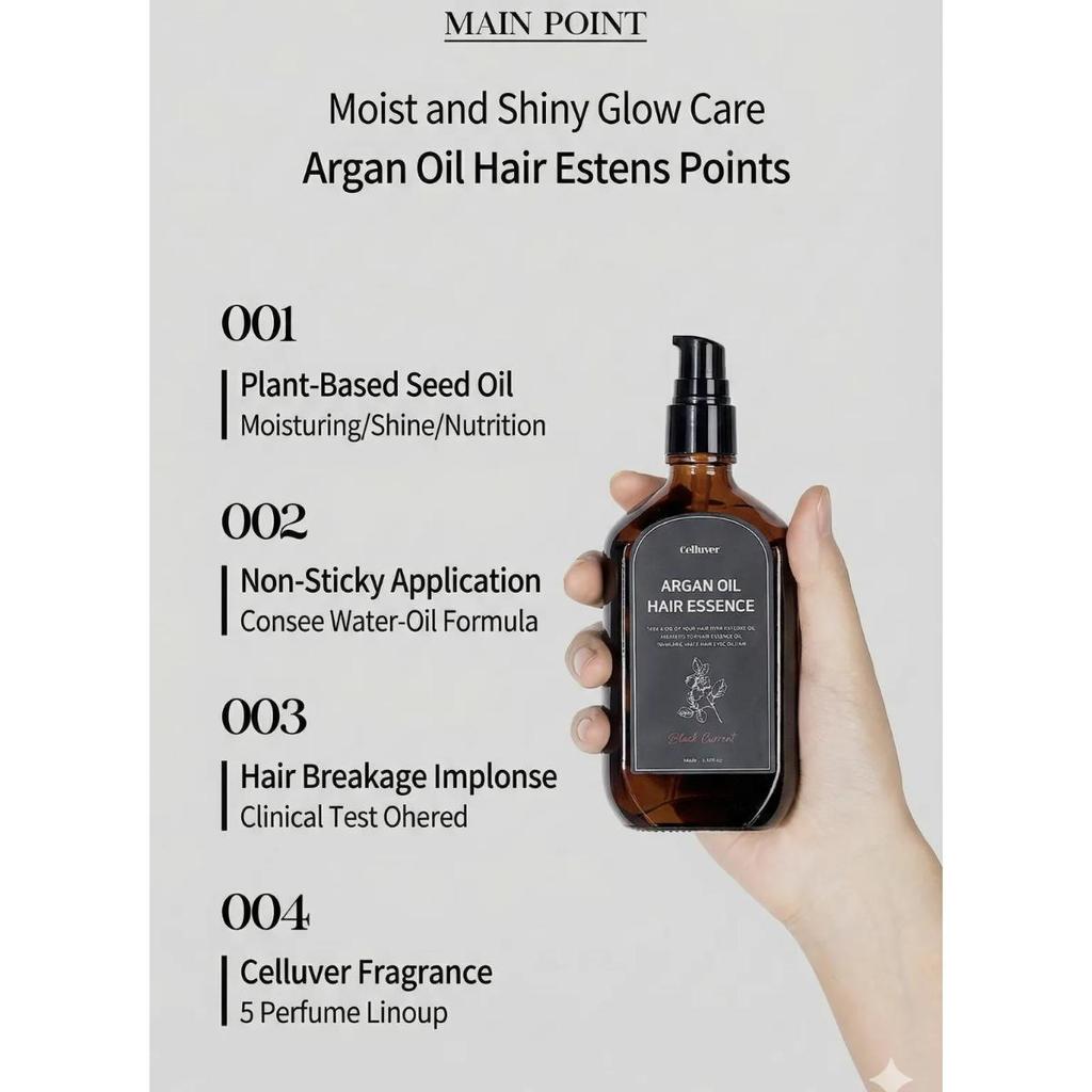 [Celluver] Argan Oil Hair Perfume Essence 100ml Nourishing Serum