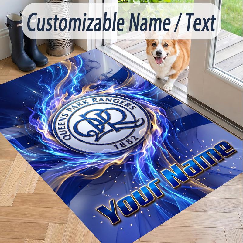 Custom Text Printed Rug Queens Park Rangers FC Non Slip Floor Carpet For Home Room Decor