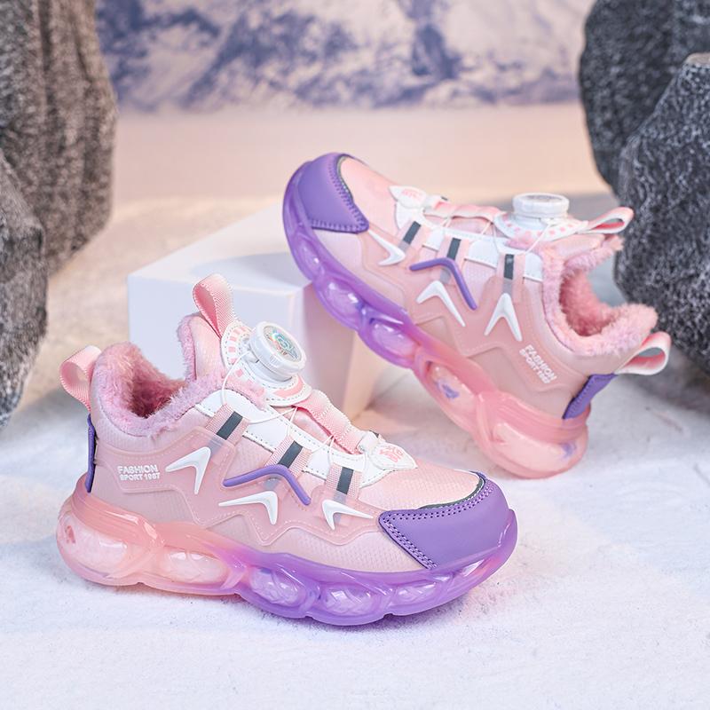 Toamna/iarna Pantofi unisex Pantofi din bumbac copii Pantofi PU Impermeabil Plus Catifea Calzi Pantofi de zapada pentru baieti ultra-ușori