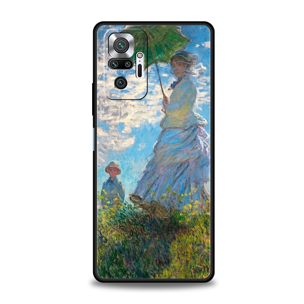 Claude Monet Impressionism Painter Phone Case For Xiaomi Redmi Note 14 13 5G 10 11 12 Pro Plus 4G 14C 13C 12C 10C Black Cover