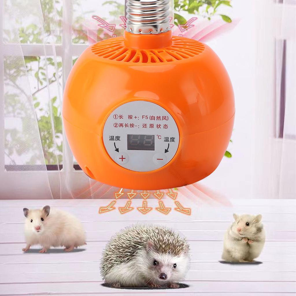 Lampă de căldură pentru coteț de pui de 150W, E27 Lampă de încălzire pentru reptile cu temporizator pentru câini, păsări de curte, pisici Temporizator mecanic de sol