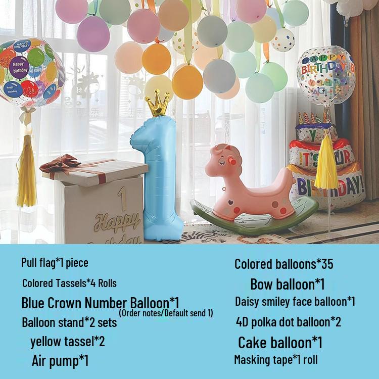 Erster Geburtstag Ballon Dekorationsset für Jungen und Mädchen
