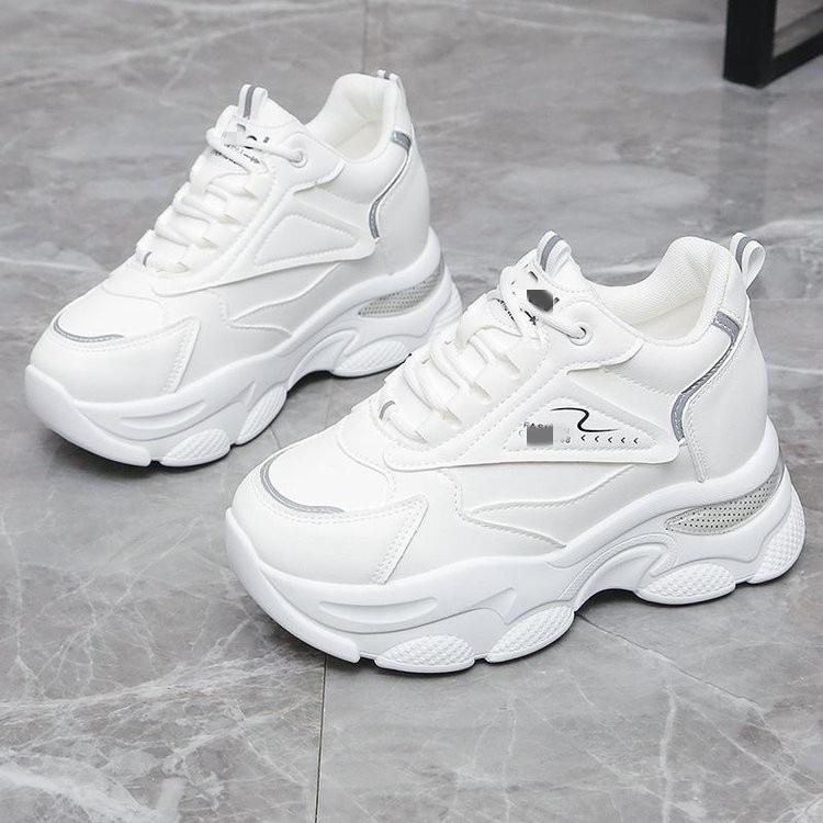 

Thick-soled heightening dad shoes New spring and autumn thick-soled air cushion shock-absorbing sports shoes show smaller leisure 35