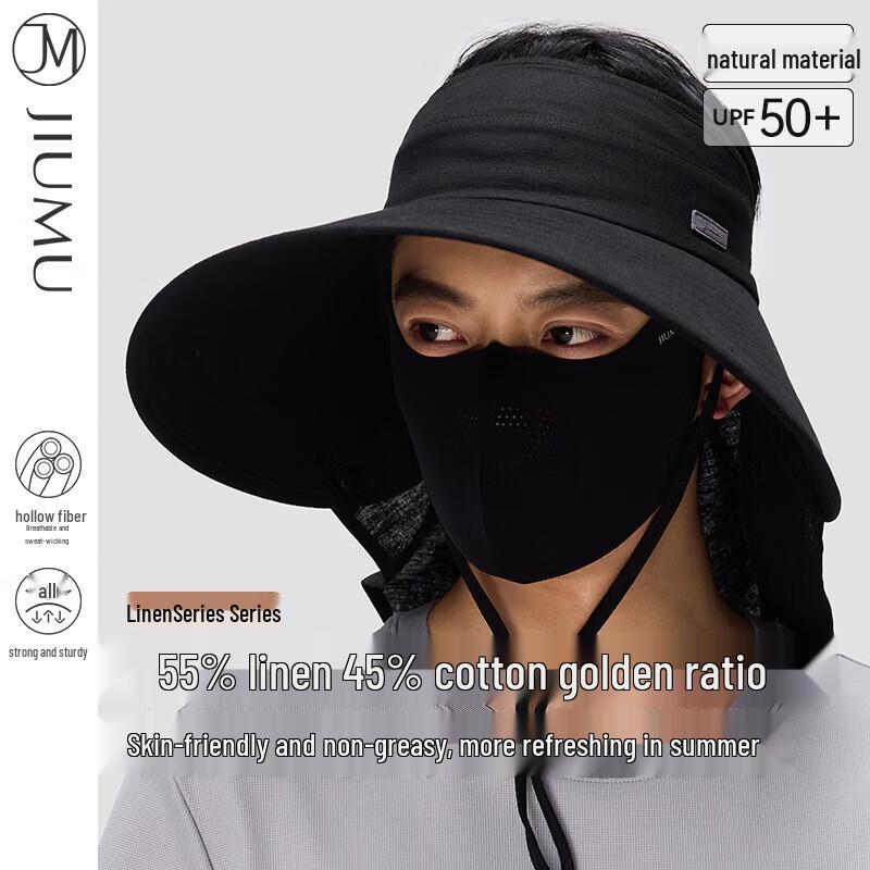 JIUMU Men s Linen UV Protection Sun Visor