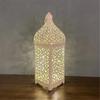 Vintaged Iron Hollow Out Candle Holder Led Lamp European Type for Home Decoration Indoor and Outdoor Use