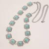 Waist Style Bohemian Chain With Turquoise Carved Floral Design Accessory Women