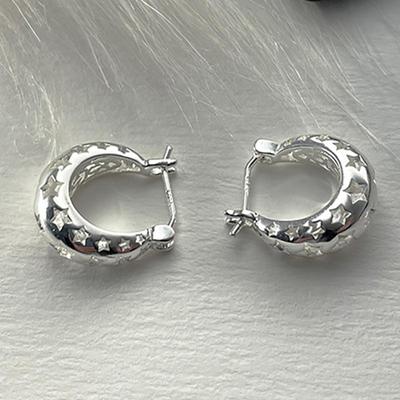 Orecchini Geometrici Stella Vuota Prevenzione Allergie Per Donne Ragazze Semplici Moda Eleganti Gioielli Accessori Regali per Festa di Fidanzamento