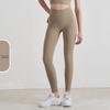 Pantaloni da Yoga da Donna a Vita Alta, Effetto Solleva Glutei Color Pesca - Senza Cuciture Visibili, Sensazione Nuda