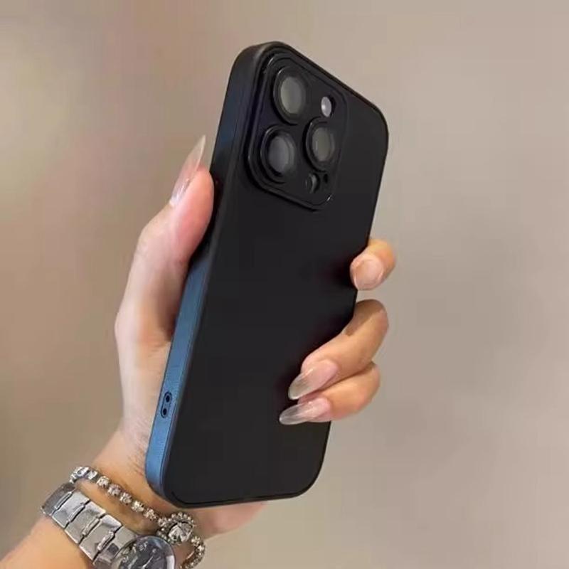 Luxury Matte Cortex Phone Case For For Iphone 11 12 13 14 15 16 Pro Max Plus Shockproof Lens Protection Bumper Back Cases Cover