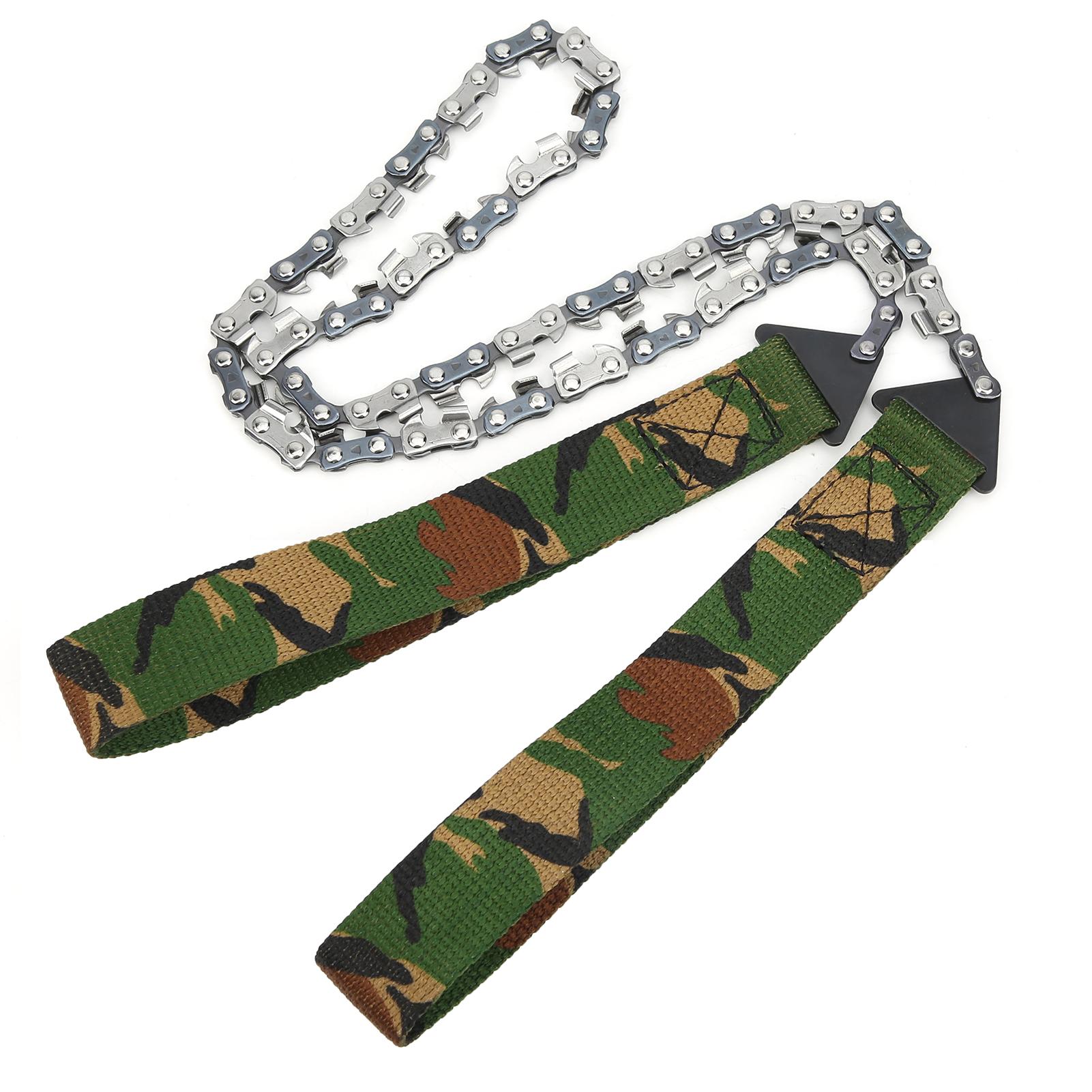 

Outdoor Mini Portable Hand Chain Saw Survival 33T Logging Camping Pocket Saw Camouflage