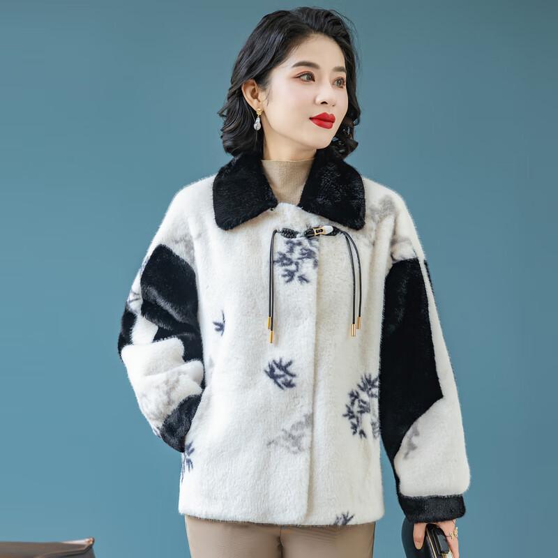Fengxiao Mom's Chinese Style Faux Mink Velvet Winter Coat