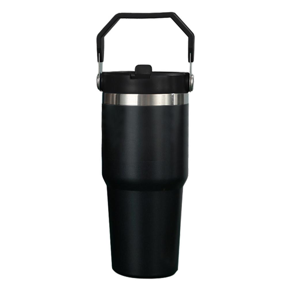 20/30oz 304 Stainless Steel Insulated Water Bottle Thermal Coffee Car Cup Cold Hot Mugs Vacuum Flask With Handle Straw For Sport