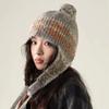 Y2k Ear Protection Cap Weave Women Wool Cap Sweet Knitted Beanies Caps  Streetwear