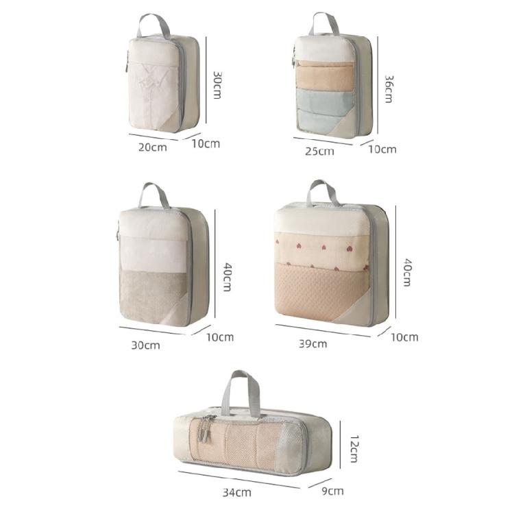 Pack of 5pc Versatile Organiser Pouch Clothing Storage Bag for Efficient Packing