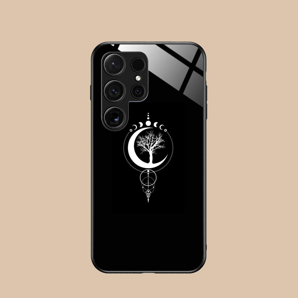 

Sun Moon Mobile Cell Phone Case for Samsung Galaxy A56 55 54 53 52 51 36 35 34 23 16 15 5G Glass Colorful Cover Pretty Luxury Galaxy A52s 5G