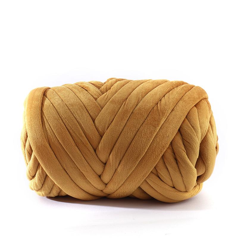 New Velvet Core-Spun Yarn for DIY: 3cm Thick Handmade Blanket, Pillow, Wool Fabric, Strip Yarn, Cat Bed.