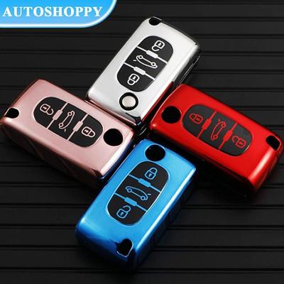 Νέο Fashion TPU Car Remote Key Case Shell For Peugeot 107 207 307 308 407 607 3008 5008 For Citroen Xsara Picasso C5 C6 C8 Keyless