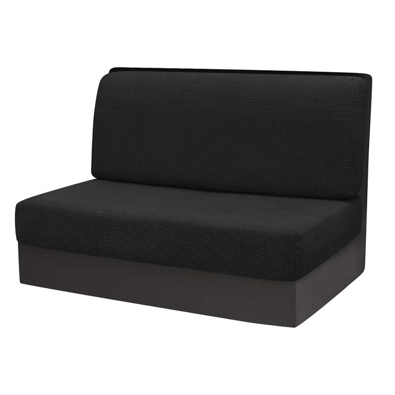 2pcs/set Polar Fleece RV Seat Cushions Covers Elastic Dinette Sofa Cover Stretch Adjustable Seat Slipcovers Camper Chair Covers