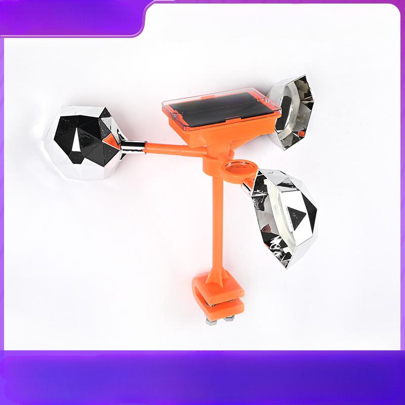 

Светоотражающий отпугиватель птиц на солнечной батарее, садовые фермерские инструменты на 360° для наружного сада, ветроэнергетический отпугиватель птиц, голосовой репеллент от птиц, отпугиватель для управления птицами Orange оранжевый