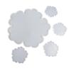 Lot de 5 moules en silicone en forme de fleur pour dessous de verre, ...