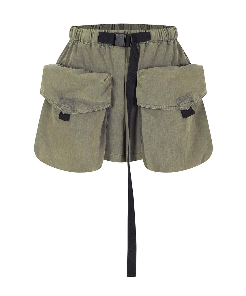 LALAFOX Belt Point Cargo Short Pants Khaki Bq2Wp023