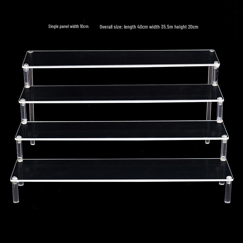 Clear Acrylic Tiered Display Stand for Figurines, Dolls & Jewelry