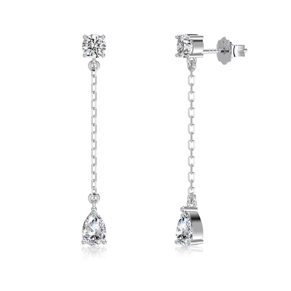 Xiaohongshu S925 Sterling Silver Heart & Teardrop Cross Stud Earrings - Exquisite Women s Jewelry S925 Sterling Silver