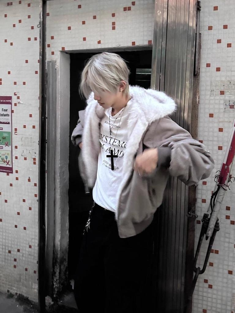 RTIMFD Wendbare Dicke Wildleder Fliegerjacke mit Pelzfutter