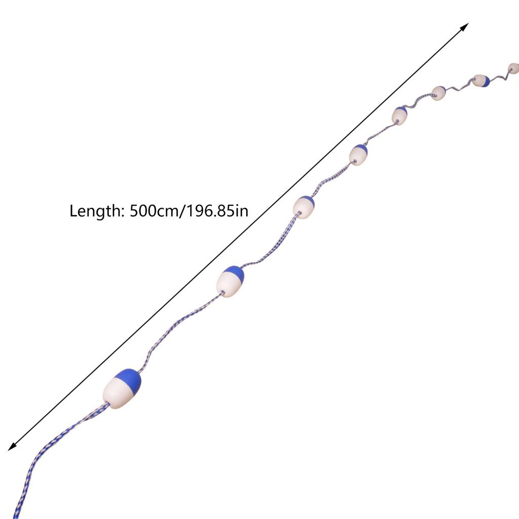 16Ft Floating Pool Safety Divider Rope Nonslip with Pre Assembled Hooks Suitable for Indoor/Outdoor Swimming Pools
