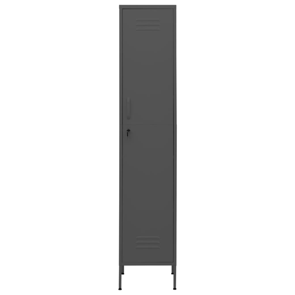 Locker Cabinet Anthracite Grey 35 x 46 x 180 cm Steel