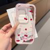 Cherry Bowknot Phone Case For iPhone 15 Case iPhone 17 11 13 14 12 16 Pro Max 17 Air 2 IN 1 Candy Color Soft Shockproof Cover