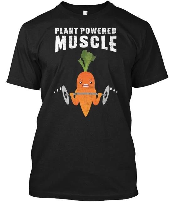 Plant Powered Muscles Funny Vegan Shir T-Shirt 3XL