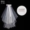 Accessories New Photo Veil Lace Edge Short Simple Wedding Veil With Comb Women's Tulle Bridal Veil