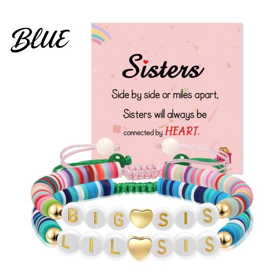 Child-friendly Jewelry Sister Friendship Bracelet Adjustable Beaded Bohemian Colorful Polymer