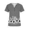 2023 Summer Women Printed Loose-Fitting Pullover Tee Tops