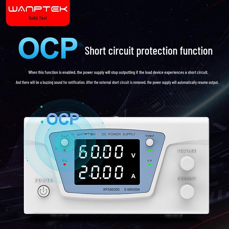 Gucesh KPS6020D 60V 20A Adjustable DC Power Supply for Labs and Battery Charging