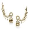 Traditional Stylish Gold Plated Polki & Pearl Bahubali Jhumki Jhumka Earrings Jewellery For Girls