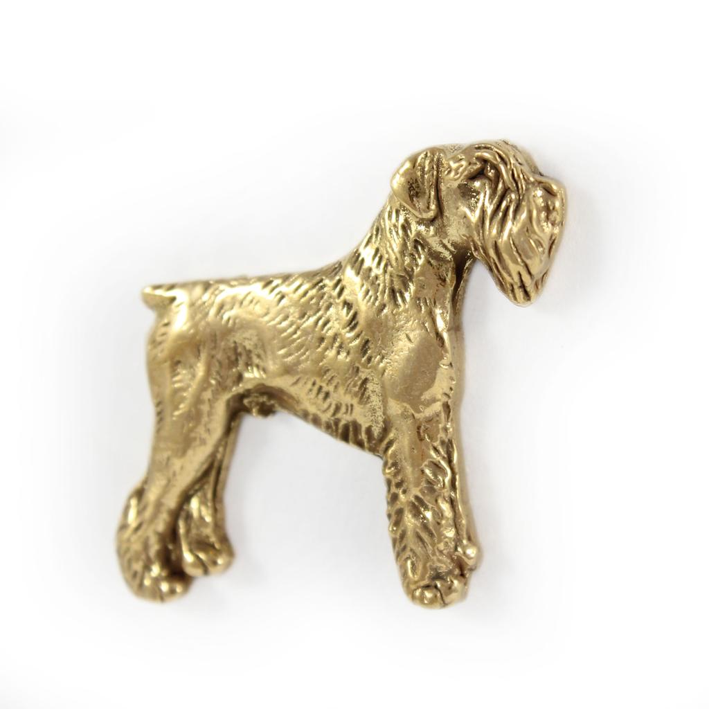 Schnauzer - gold-plated pin brooch, elegant dog ornament, unique pin by Art-Dog brand