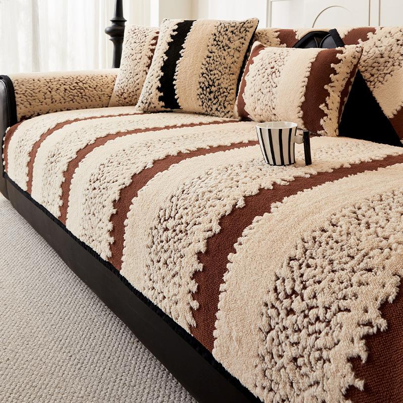 Special Plush Sofa Cushion Autumn And Winter  New Thickened Non-Slip Seat Cushion Light Luxury Thermal Cover Blanket