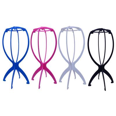Plastic Wig Stand Collapsible Easy Assembly Portable Travel Wig Head Hairpieces Headgear Hair Styling Drying Display Holder
