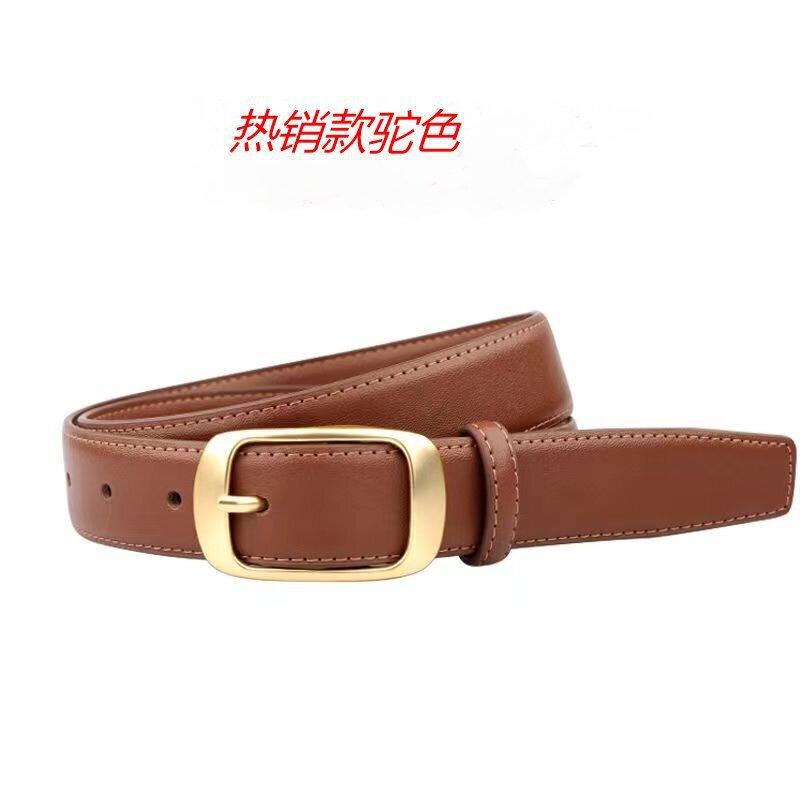 

Belt Women S New Pants With Pin Buckle Dress Decorative Skirt Casual Versatile Cowhide Thin Belt Women S 105cm