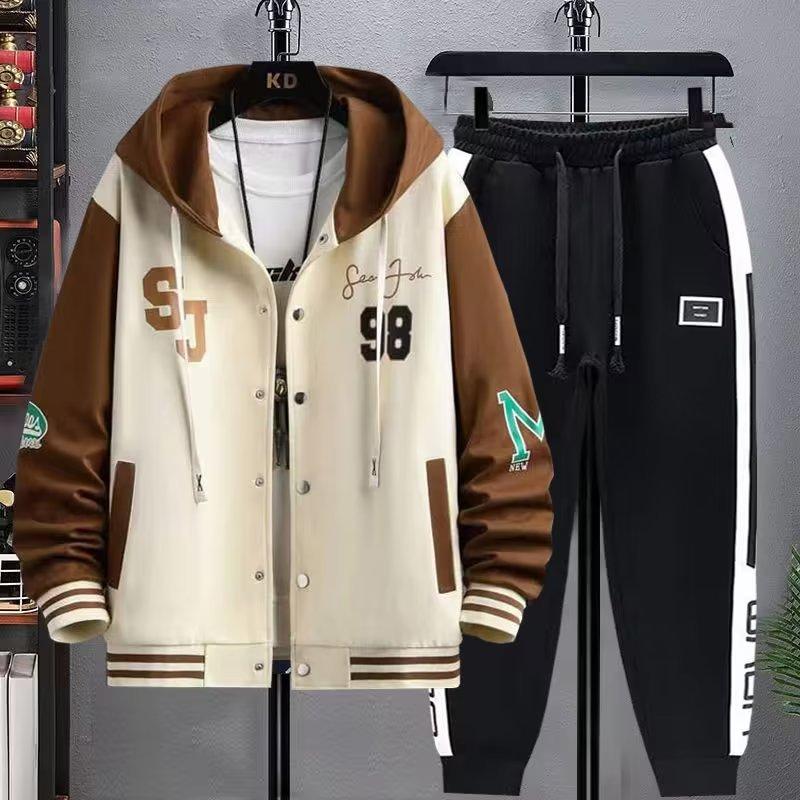 Spring Autumn Men's Sets Fashion Set Graphic Hoodies Jacket Sweatpants Men Tracksuit Sets