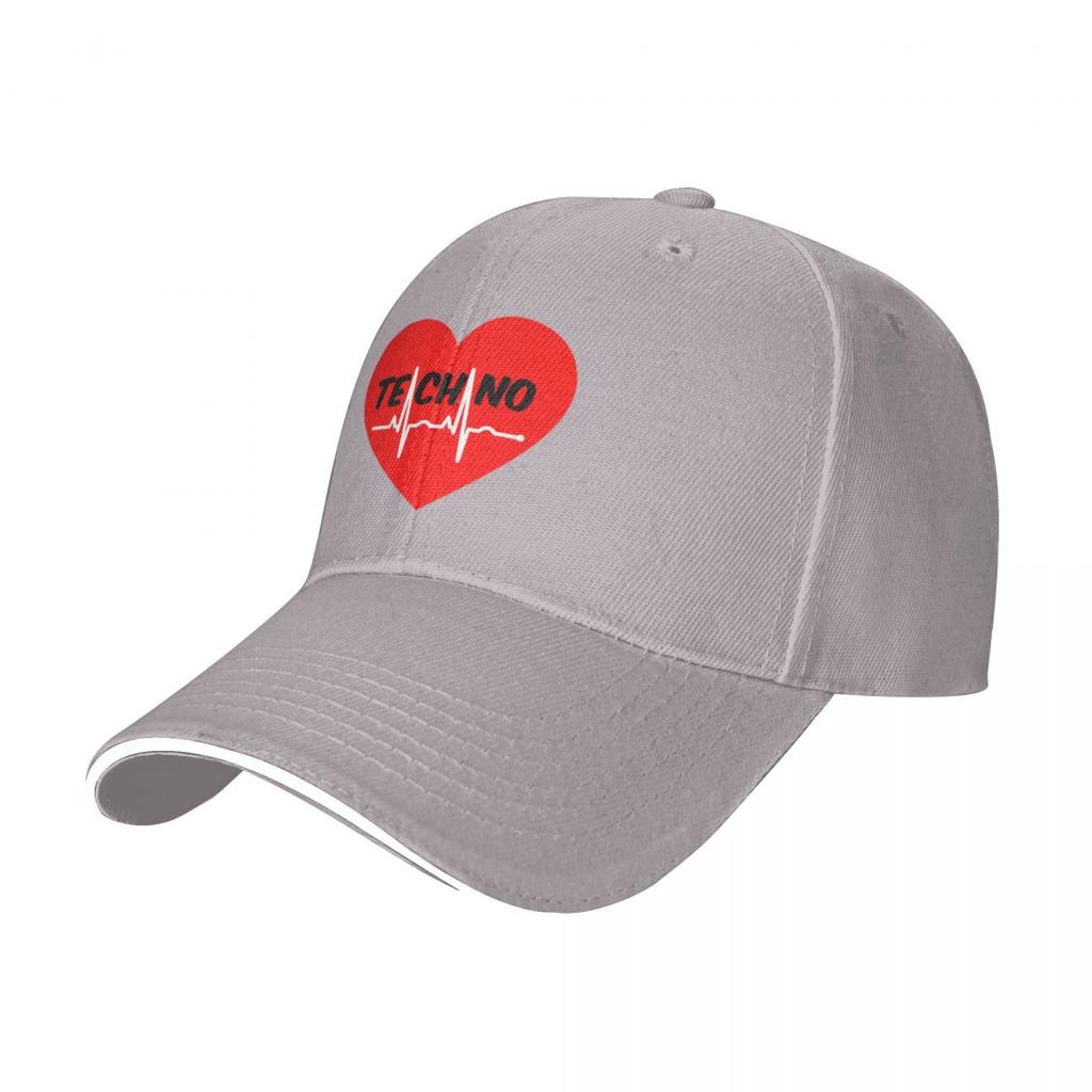 Heartbeat Love Techno Camping Baseball Caps For Mens Unisex Female Beach Sunscreen Hats Hip Hop Trucker Cap