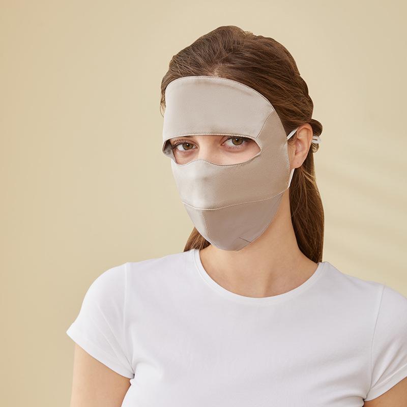 Yu Yue 2025 Spring/Summer Mulberry Silk Full Face Mask - Breathable UV and Sun Protection Shield