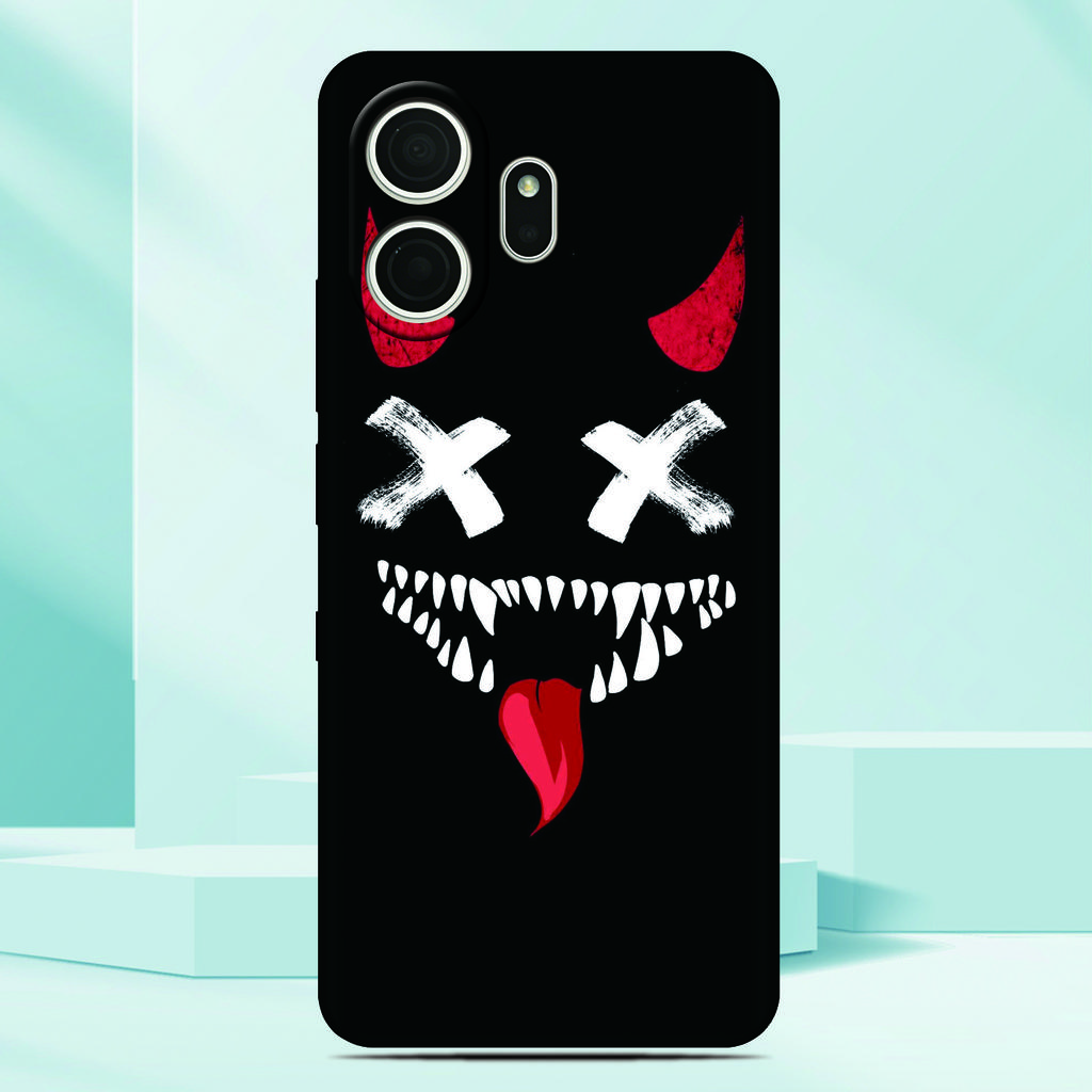 Anime Bad Boy Devil Phone Case For TCL NxtPaper 70 Pro 5G Painted TPU Black Back Cover Soft Silicone Funda Screen Protector Film