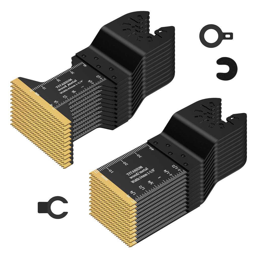 Titanium  Oscillating Saw Blades Carbide Tooth Multitool Blades Cutting Metal,Steel Nails,Screws, Multi Tool Saw Blade Cutting
