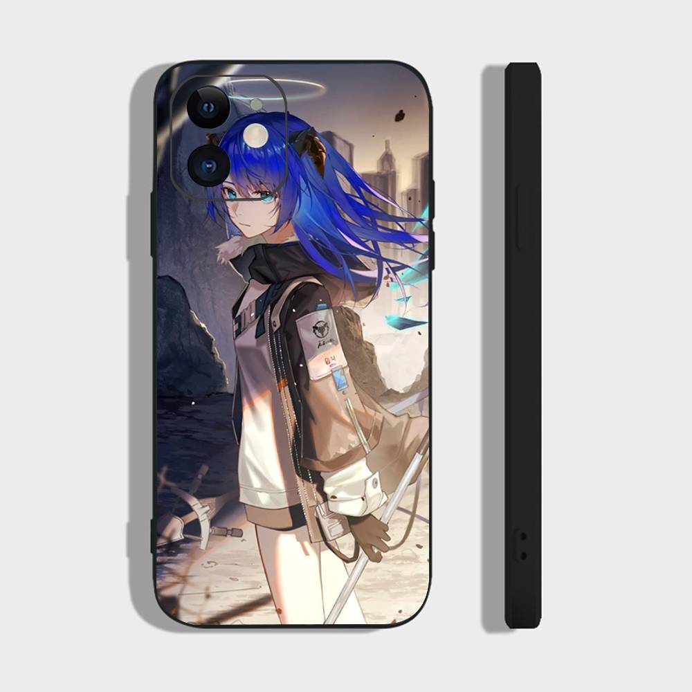 Mostima Animated Game A-Arknights Phone Case For IPhone 17 Air 16 15 14 13 Pro Max 11 12 Black Silicone Cover