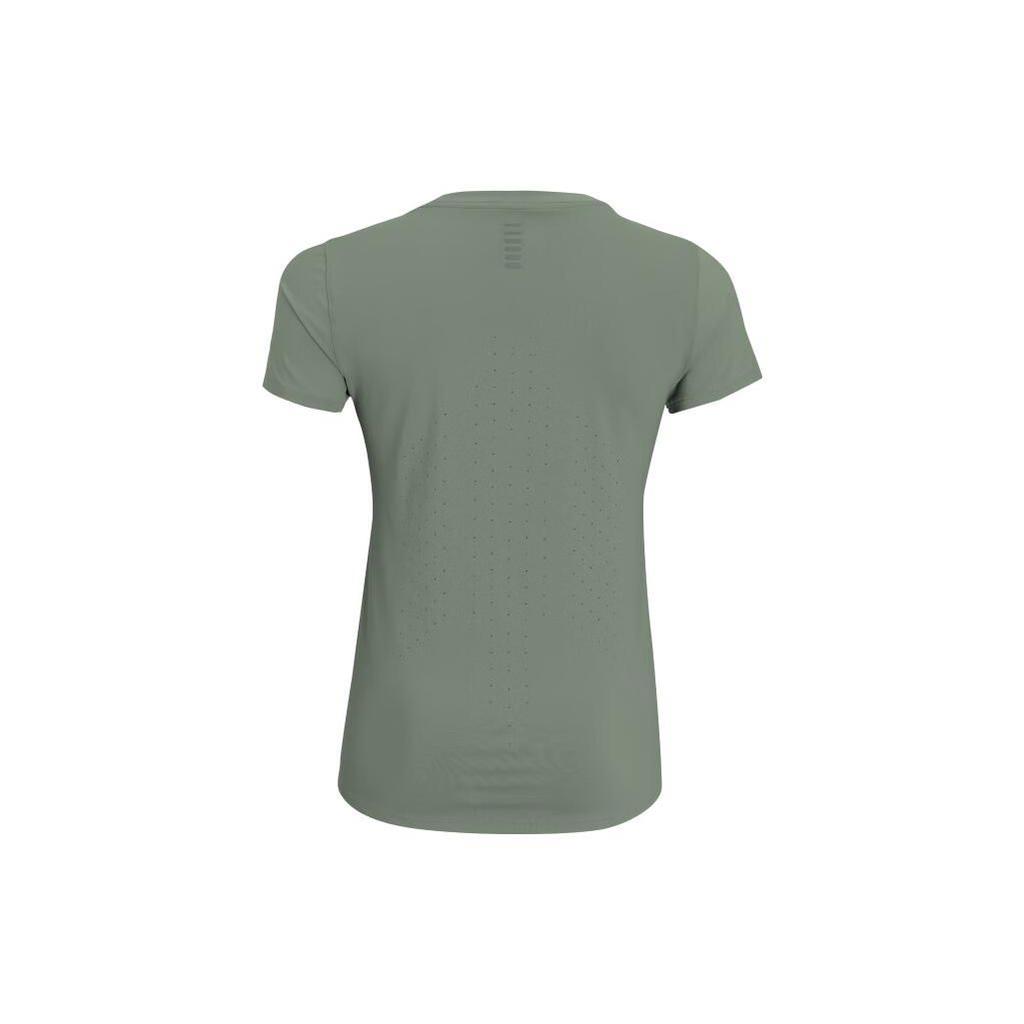 Under Armour Iso-Chill Series Solid Color Running Short Sleeve T-Shirt Women Tops Green 1376819-504